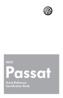 VW Passat B7 - Repair manual - Quick reference   Specification Book 2013-2